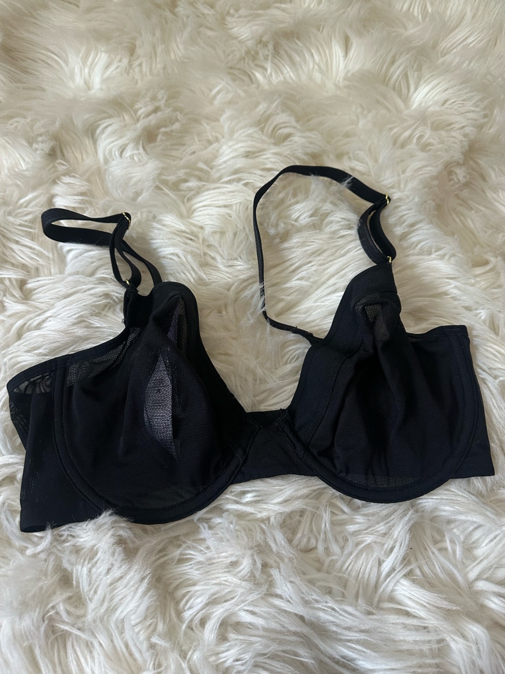 NWT Hanky Panky Black Mesh Underwire Bra